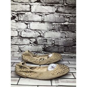 Sam Edelman Blair Beige Leather Slip On Ballet Flats Women’s Sz 7.5M US/38.5EU
